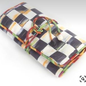 Mackenzie Childs Jewelry Roll Travel Pouch. Limited edition print.